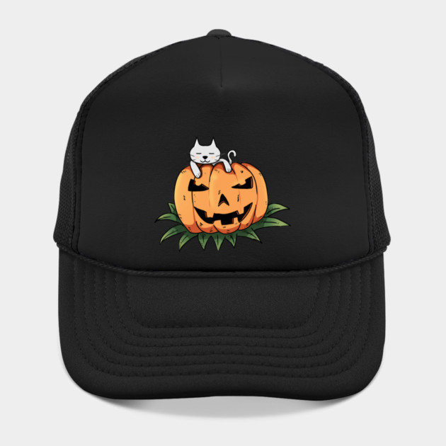 CAT ON PUMPKIN by droidmonkey