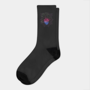 Bisexual Heart Tree of Life Socks