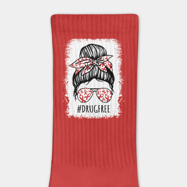 Red Ribbon Week Rainbow Awareness Anti Drug Free by Tshirtiz