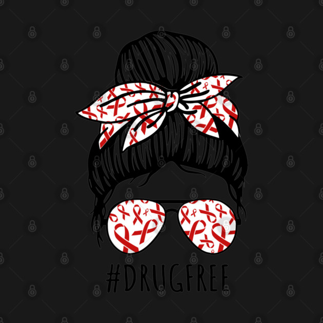 Red Ribbon Week Rainbow Awareness Anti Drug Free by Tshirtiz