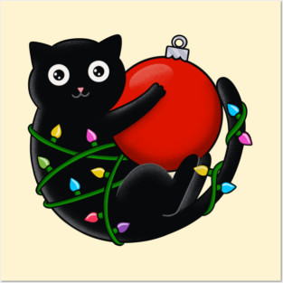 Cat and Christmas Posters and Art