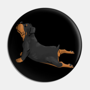 Rottweiler Yoga Pose Pin