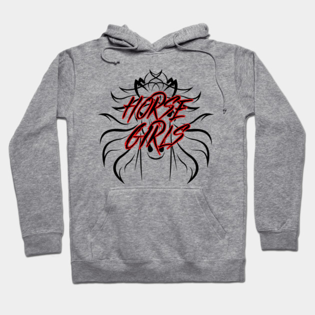 Metal Horse Girls - Black Design Hoodie by Horse Girls
