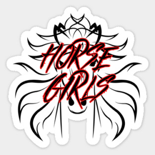 Metal Horse Girls - Black Design Sticker