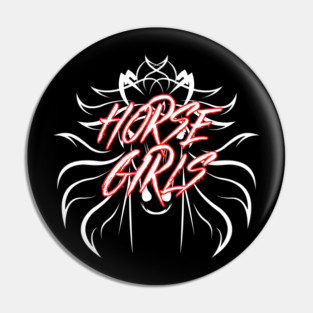 Metal Horse Girls - White Design Pin