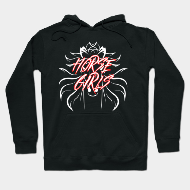 Metal Horse Girls - White Design Hoodie by Horse Girls