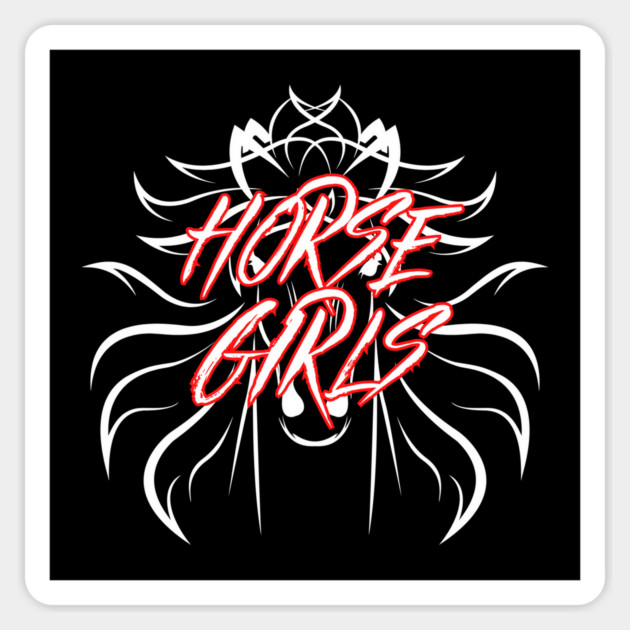 Metal Horse Girls - White Design Sticker by Horse Girls