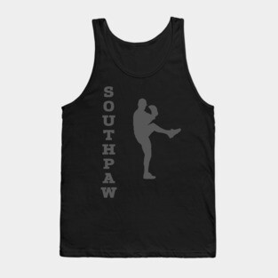 Southpaw Left Handed Baseball Lefty Pitcher Baseball Lingo Tank Top
