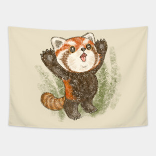 Banzai red panda Tapestry
