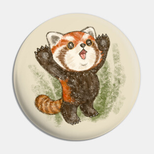Banzai red panda Pin
