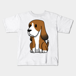 Basset Hound Cute Cartoon Kids T-Shirt