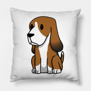 Basset Hound Cute Cartoon Pillow