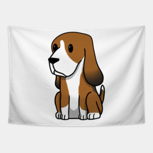 Basset Hound Cute Cartoon Tapestry