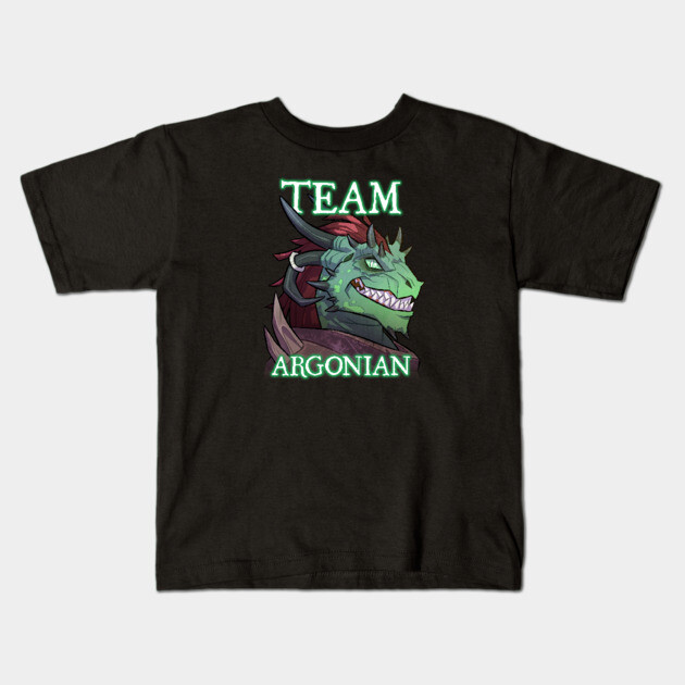 Team Argonian Kids T-Shirt by GalooGameLady
