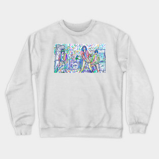 RAMONES in concert - inks and pencils portrait Crewneck Sweatshirt