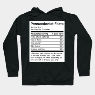 Percussionist Facts | Funny Drums Drummer Hoodie