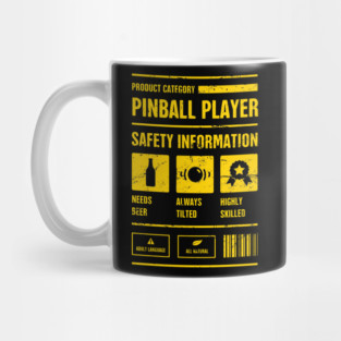 Pinball Player Safety Information Mug