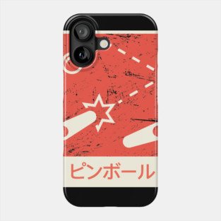 "Pinball" In Japanese | Arcade Graphic Phone Case