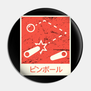 "Pinball" In Japanese | Arcade Graphic Pin