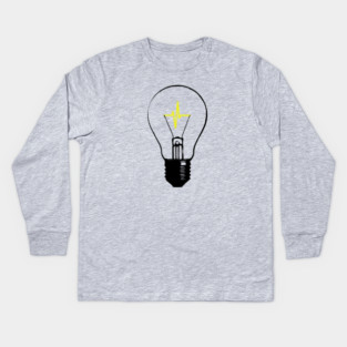 lightbulb heartbeat Kids Long Sleeve T-Shirt