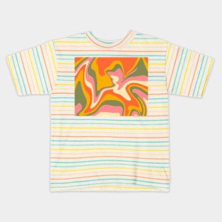 Retro Groovy Lava Lamp Kids T-Shirt