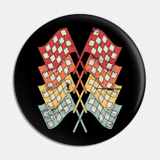 Checkered Flags | Race Car Racing Gift Pin