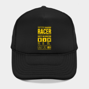 Funny Racer Safety Information | Race Car Gift Hat