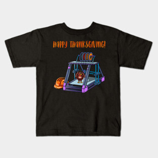 3D Printer #3 Thanksgiving Edition Kids T-Shirt