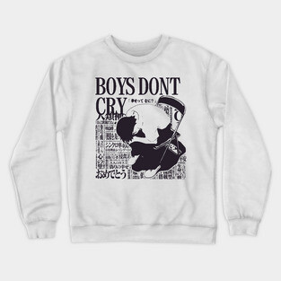 Neon Genesis Evangelion Shinji Ikari Boys Dont Cry Crewneck Sweatshirt