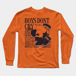 Neon Genesis Evangelion Shinji Ikari Boys Dont Cry Long Sleeve T-Shirt