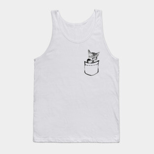 pocket cute cat Tank Top