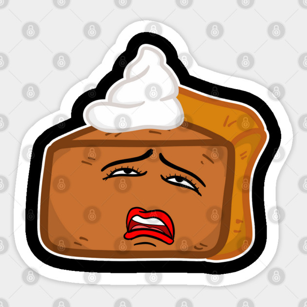 Naughty Pumpkin Pie Cream Pie Whipped Topping Thanksgiving Sticker by belownormal