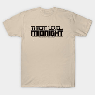Threat Level MIDNIGHT (black lettering) T-Shirt