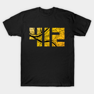 Pittsburgh 412 Map T-Shirt