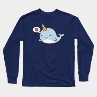 Kawaii Cute Narwhal Long Sleeve T-Shirt