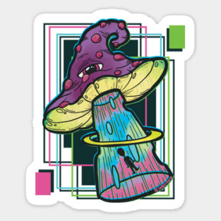 Mushroom Abduction Sticker