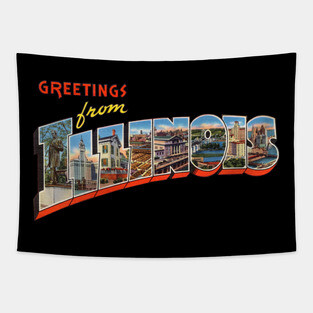 Greetings from Illinois Tapestry