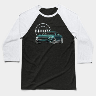 bullitt Mustang GT 5.0L V8 Classic steve mcqueen Muscle Car Baseball T-Shirt