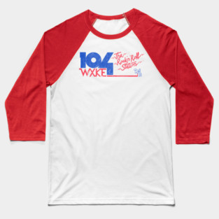 WXKE 104 Fort Wayne, IN / 80s Radio Station Baseball T-Shirt