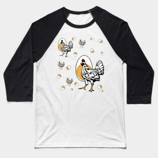 Funny Cackling TV Mom Chicken Egg Shirt Baseball T-Shirt