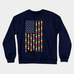 Autism Awareness USA Crewneck Sweatshirt