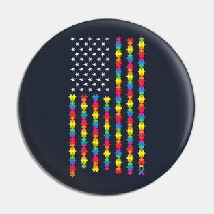 Autism Awareness USA Pin