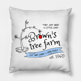 Classic Christmas: Brown's Tree Farm Pillow