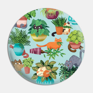 Cats and planters Pin