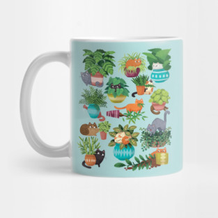 Cats and planters Mug