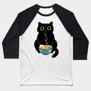 Ramen Cat Baseball T-Shirt