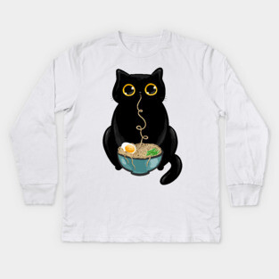 Ramen Cat Kids Long Sleeve T-Shirt