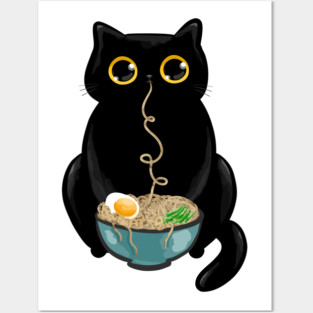 Ramen Cat Posters and Art