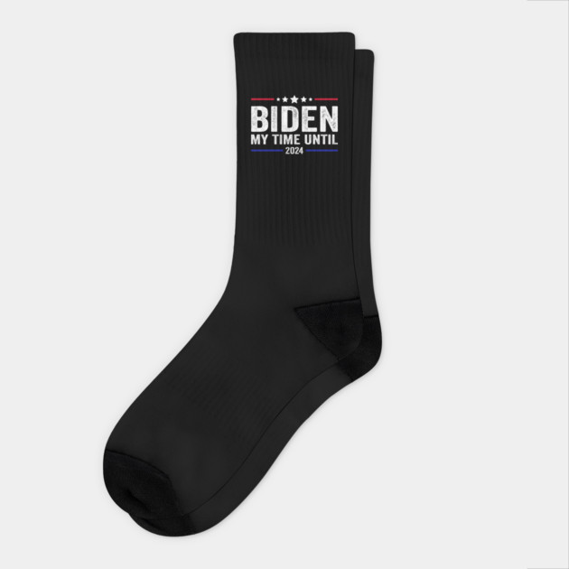 Biden My Time Until 2024 Funny Just Biden My Time Until 2024 Socks by Tshirtiz