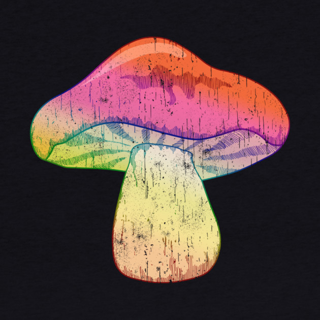 colorful, tie-dye mushroom by theglaze